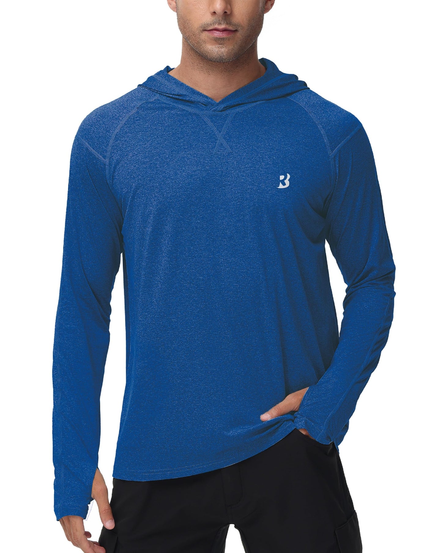 Long Sleeve Sun Shirts for Men - UPF 50+ UV Protection Hoodie Shirt for Fishing Swim Rash Guard Beach Running Workout