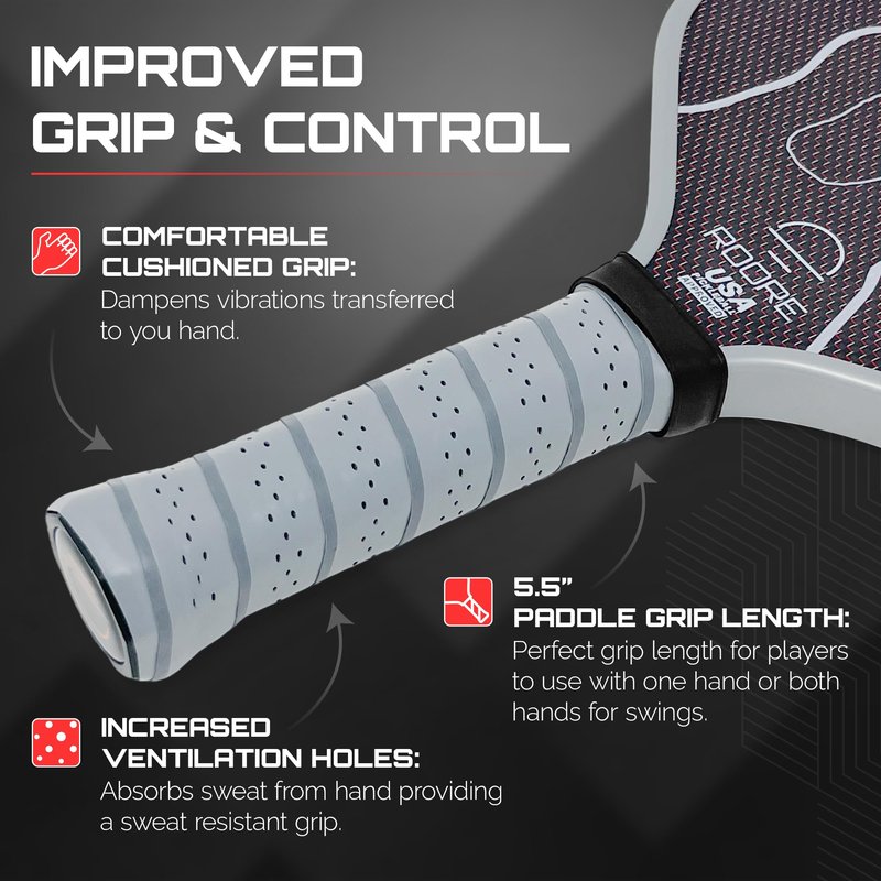 Roore Gen 4 4.5 100% Foam Core Pickleball Paddles T700 Carbon Fiber Pickleball Paddle 16mm Thermoformed Pickleball Racket and Pickleball Rackets Pickle Ball Paddle (Gen 2 Hybrid Titanium)