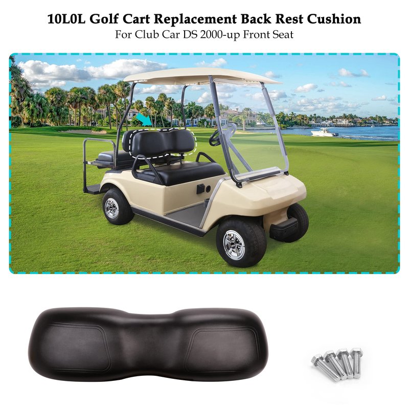 10L0L Golf Cart Front Seat Backrest Assembly for 2000.5-up Club Car DS Seat Back Cushion, Factory Style Replacement Cushions