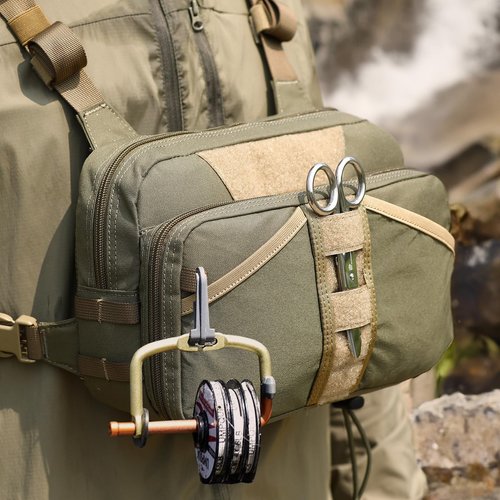 VOTAGOO GEAR Fishing Chest Pack, Fly Fishing Bag for Men and Women, Tackle and Fly Boxes Storage Pack, Hunting Binocular Pack