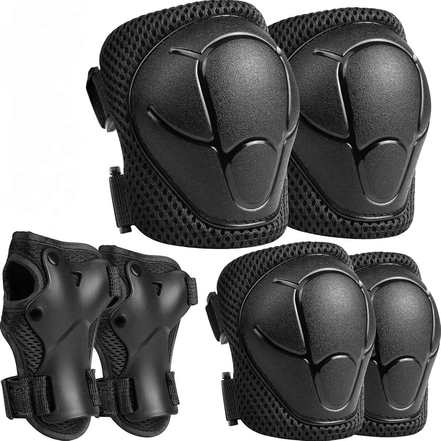 Kids Protective Gear Set - Knee & Elbow Pads with Wrist Guards for Ages 3-8 | Durable 3-in-1 Skating & Cycling Protection, Includes Organizer Bag
