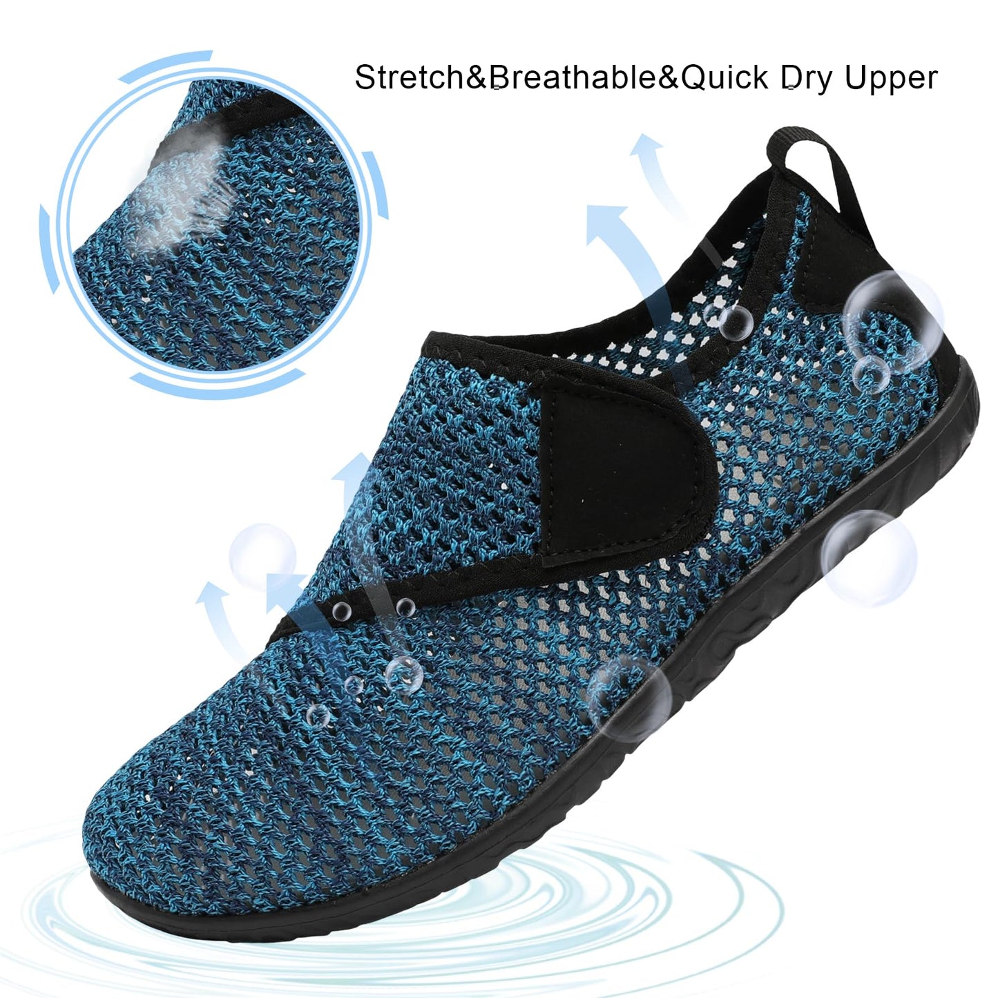 Spesoul Water Shoes for Women Men Barefoot Aqua Socks Swim Beach Shoes Breathable Sandals Quick Dry Lightweight for Pool River Outdoor Water Sports 11-12 Women/9-10 Men