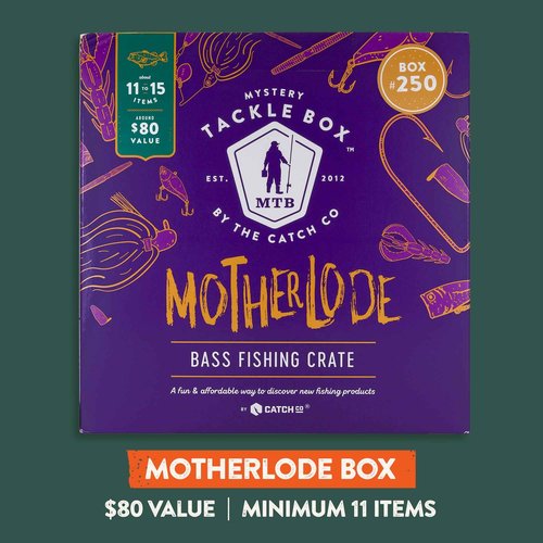 Catch Co Mystery Tackle Box Motherlode Bass Fishing Crate | Largemouth & Smallmouth Bass Freshwater Fishing Kit