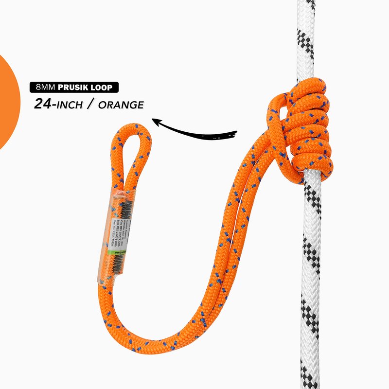 GM CLIMBING 8mm (5/16") Prusik Loop Pre-Sewn 24 inches