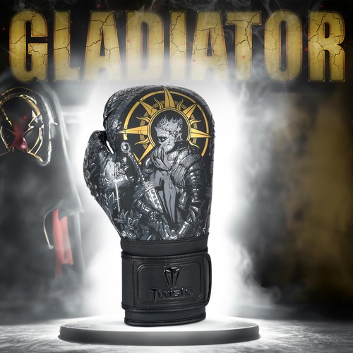 Twisto Boxing Gloves S6 series, Muay Thai Kickboxing Pro Heavy Training, Bag Gloves, Fight Gloves, MMA Gym Fitness, Men Women (Gladiator, 10 oz)