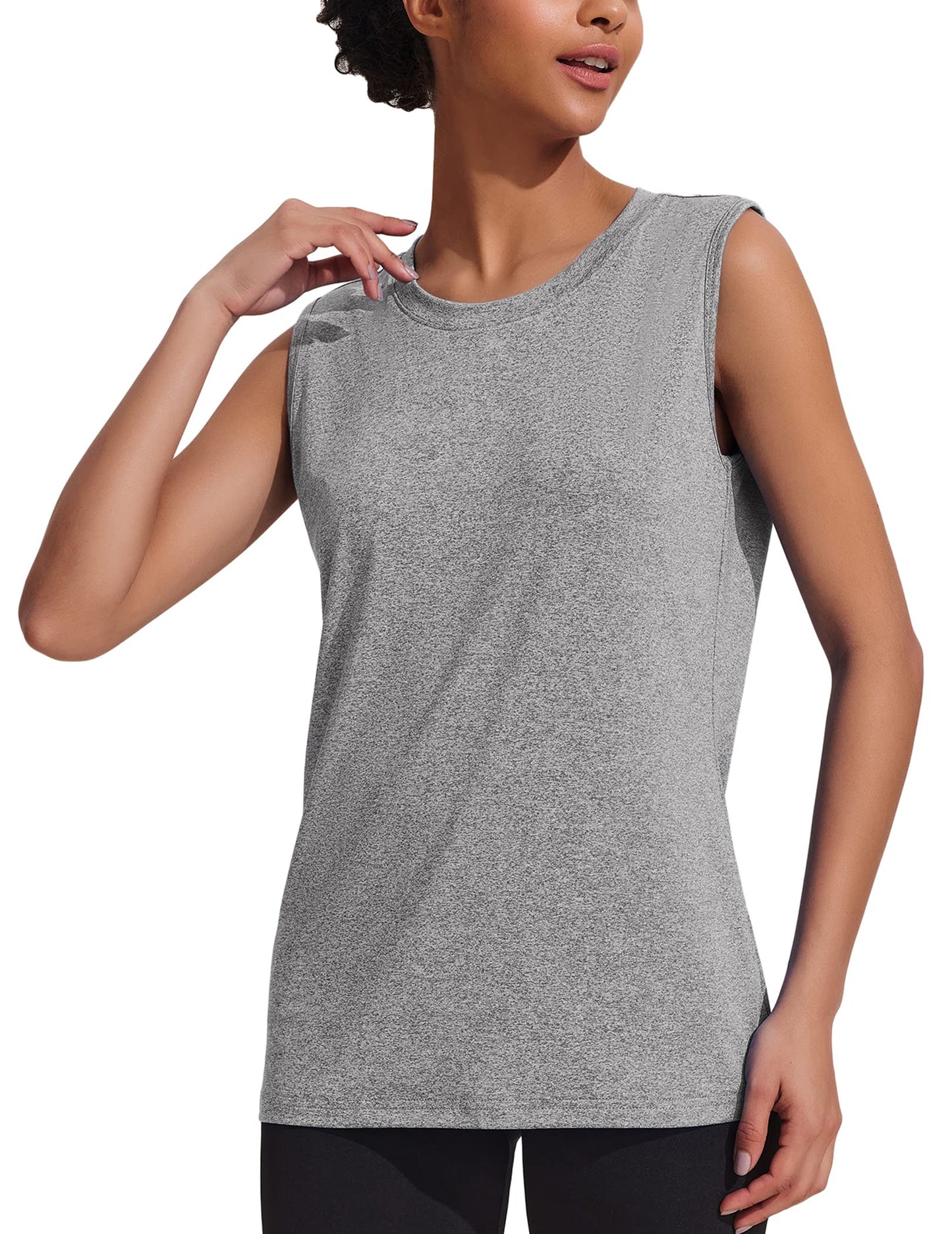 Women's Athletic Performance Running Workout Tank Tops for Women Loose Fit Yoga Shirts Running Gym Athletic Tops for Women