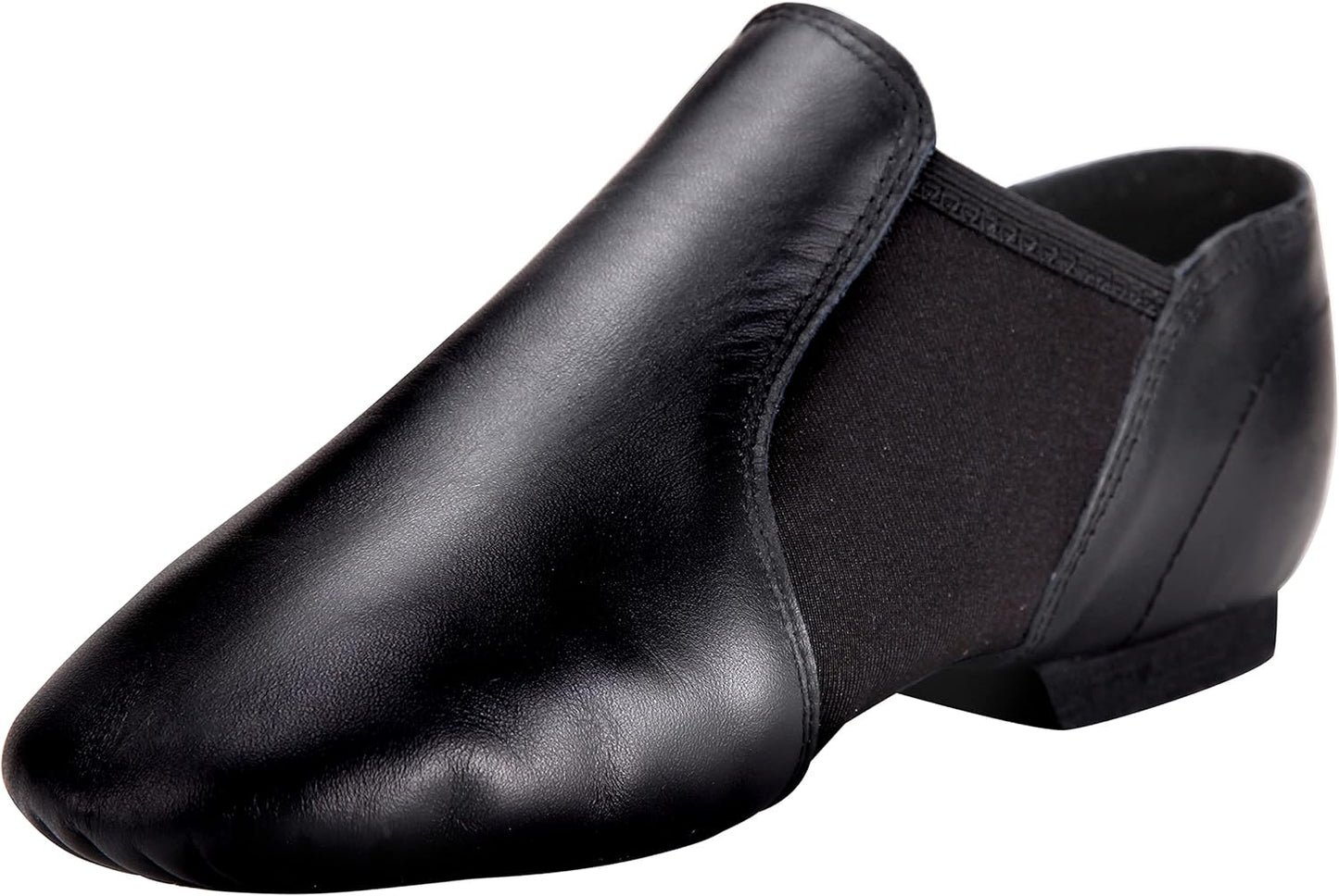 Unisex Leather Jazz Dance Shoes - Comfortable Slip-On Design for Men & Women