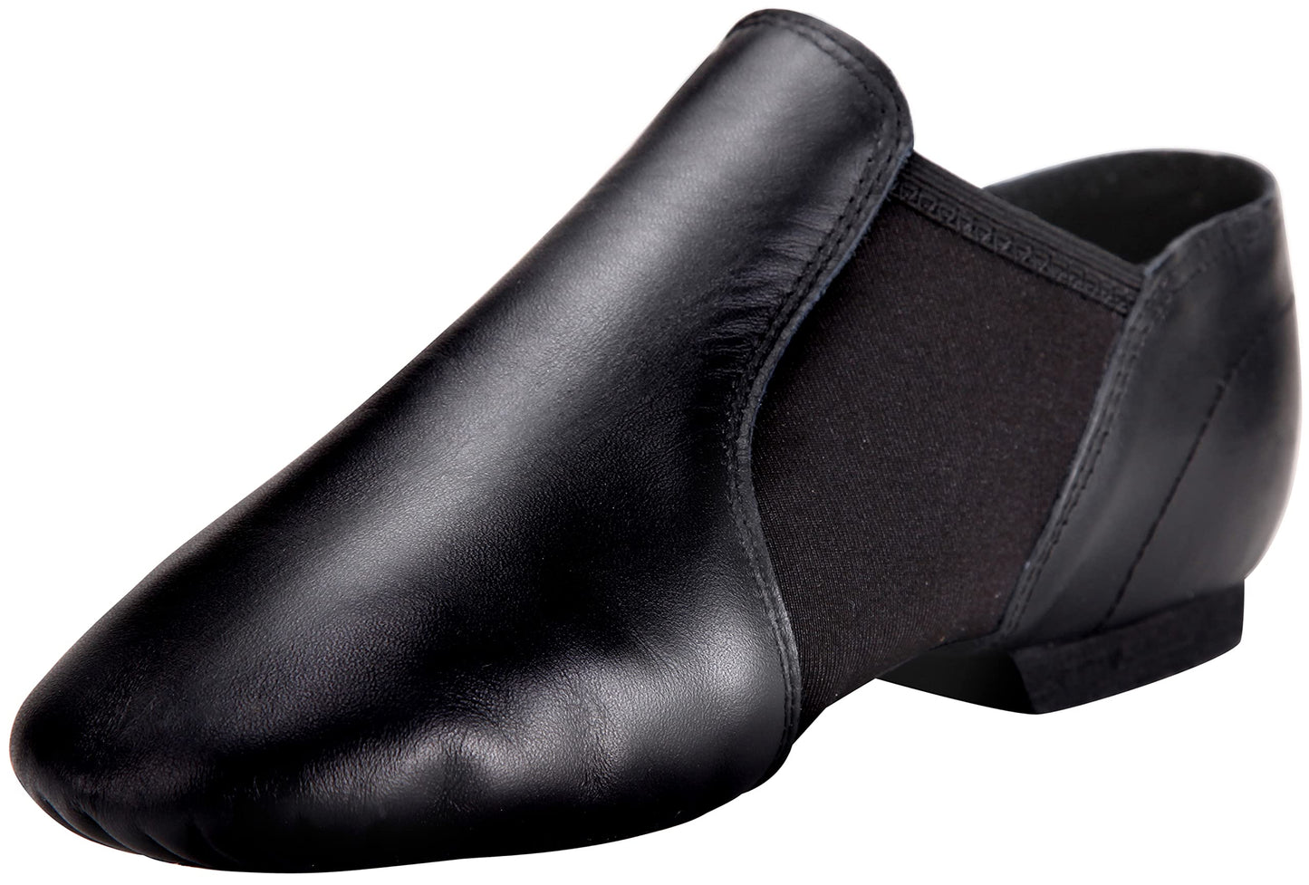 Linodes (Tent Leather Upper Jazz Shoe Slip-on for Women and Men's Dance Shoes Black 9.5M