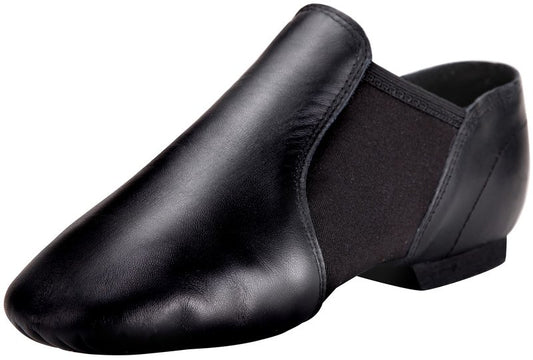 Linodes (Tent Leather Upper Jazz Shoe Slip-on for Women and Men's Dance Shoes Black 9.5M