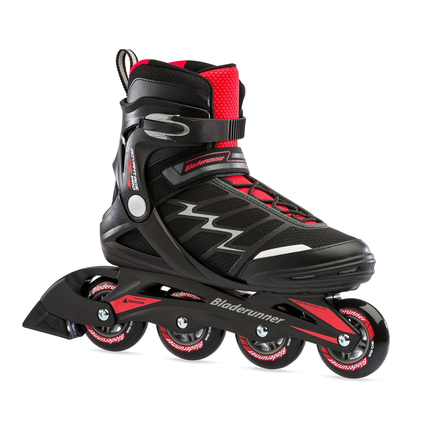 Bladerunner by Rollerblade Advantage Pro XT Men's Adult Fitness Inline Skate, Black and Red, Inline Skates ,12