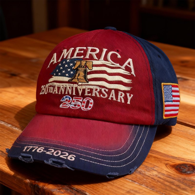250th Anniversary USA Hat, 250 Year American Patriotic Retro Baseball Caps, United States Cap America Freedom Gifts Men Women (1 Pc)