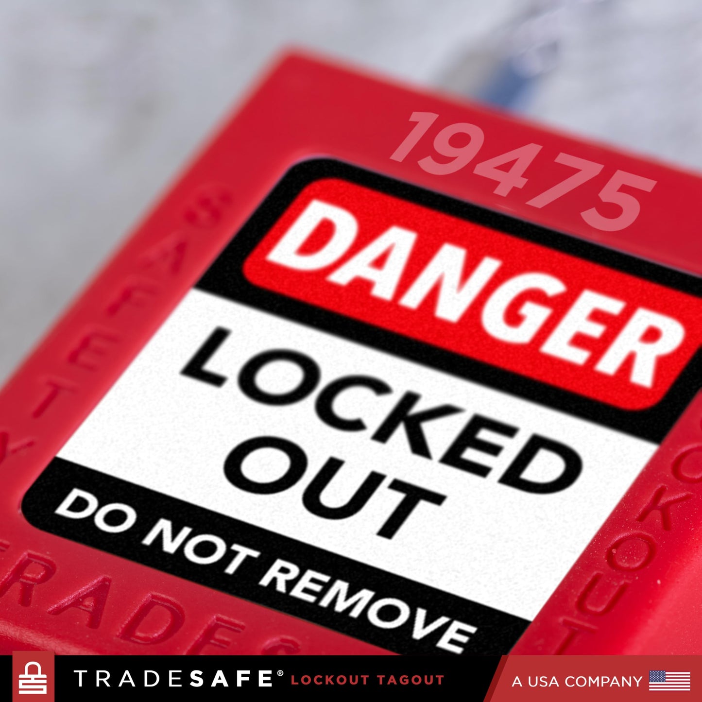 TRADESAFE Lockout Tagout Steel Cable Locks with Keys - 10 Red Keyed Alike Unlimited Grouping Electrical Lockout Padlock Set, 2 Keys Per Lock, Premium Grade Loto Locks, OSHA Compliant
