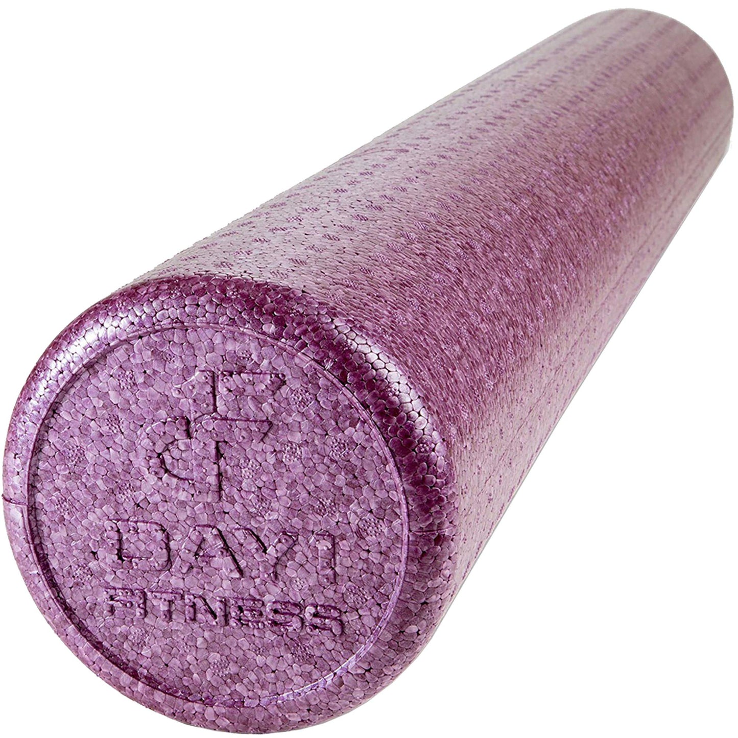 Day 1 Fitness High Density Muscle Foam Rollers - Sports Massage Rollers for Stretching, Physical Therapy, Deep Tissue, Myofascial Release - Ideal for Exercise and Pain Relief – Solid Purple, 24”