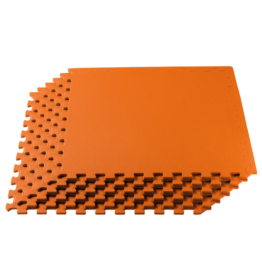 We Sell Mats 3/8 Inch Thick Multipurpose Exercise Floor Mat with EVA Foam, Interlocking Tiles, Anti-Fatigue for Home or Gym, 24 in x 24 in