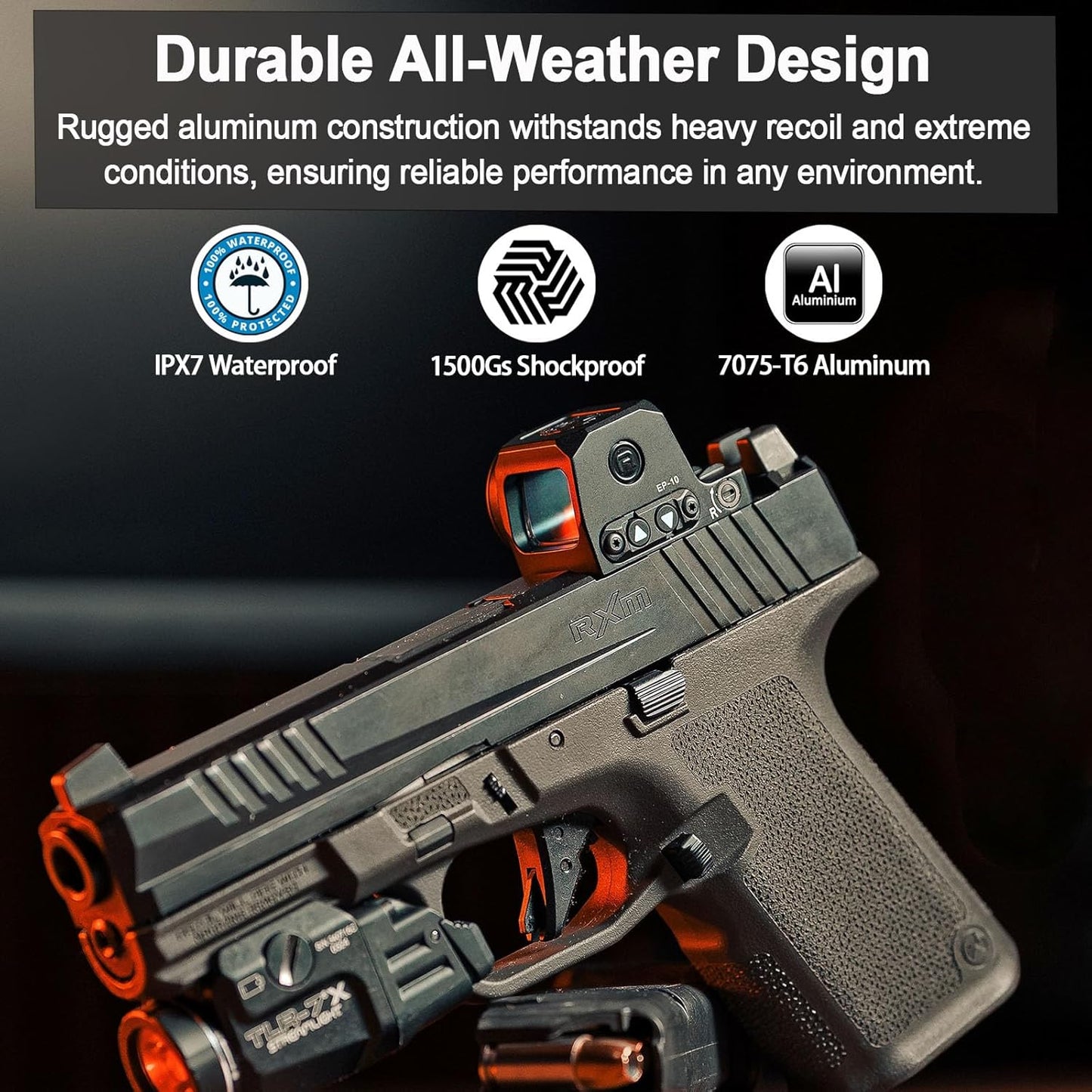 GOWUTAR EP-10 Red Dot Sight - Astigmatism-Friendly Micro Reflex with 3 MOA Dot & 48 MOA Circle | RMSc Footprint
