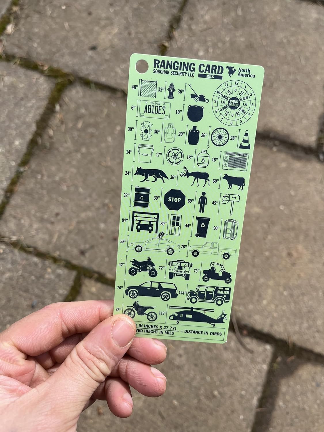 Ranging Card for North American Wildlife - Ideal for Field Use | Durable Design