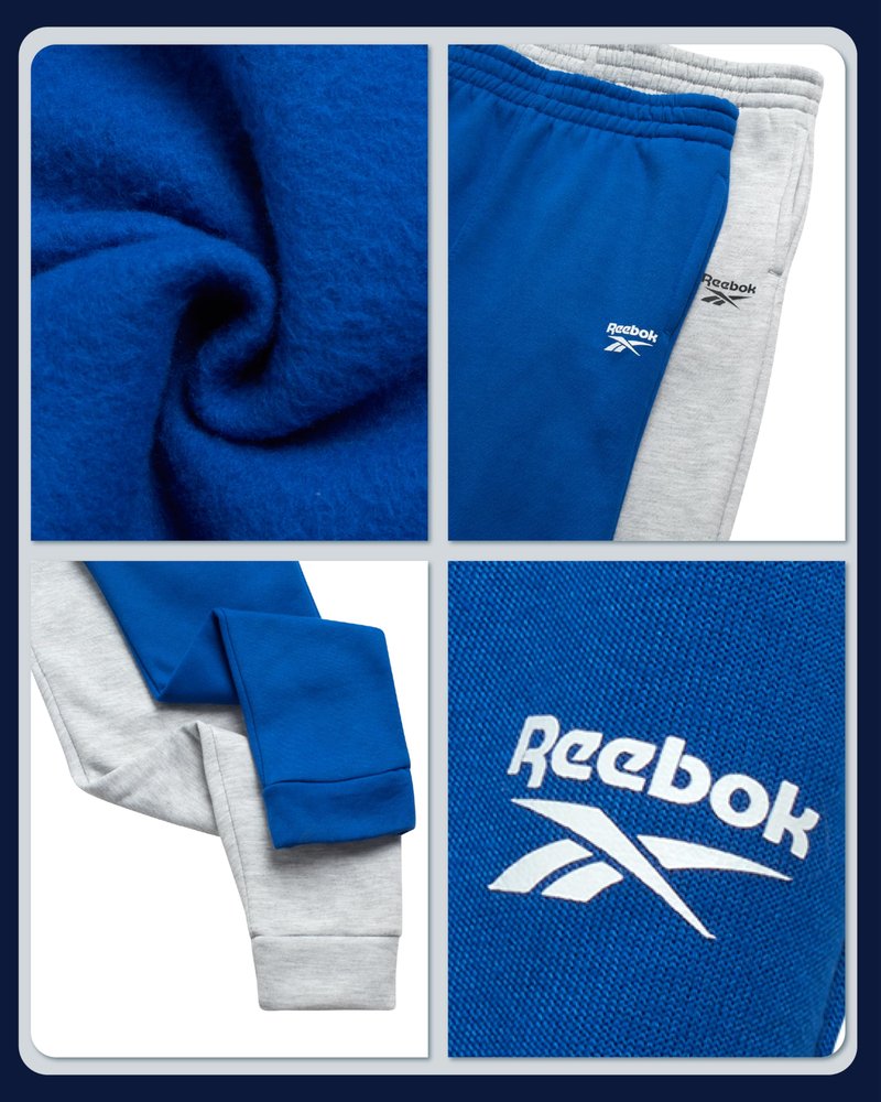 Reebok Boys Sweatpants - 4 Pack Soft Performance Fleece Boys Joggers Athletic Pants with Pockets for Gym Running and Workout, Size 10, Black/Red/Vector Blue/Light Grey
