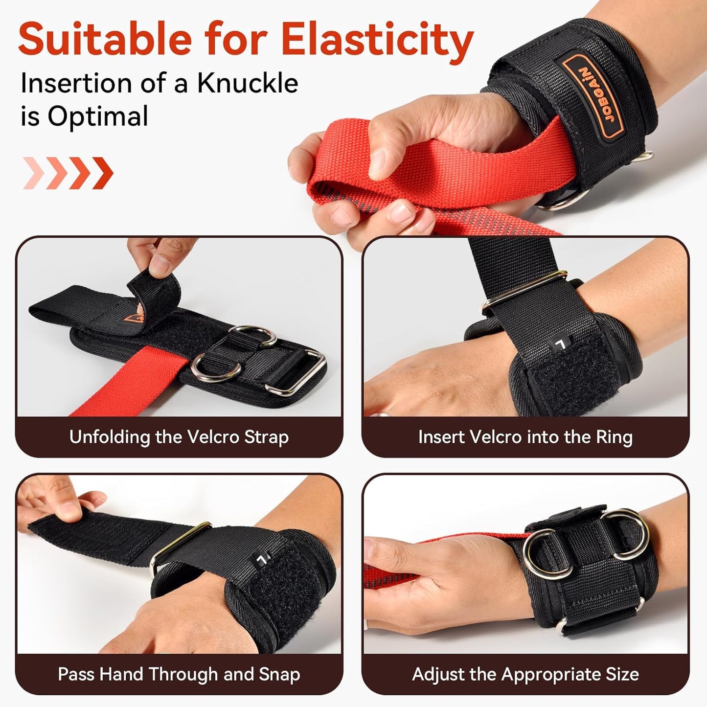 Weight Lifting Straps - Neoprene Padded D-Ring Wrist Support for Cable Machine Workouts | Non-Slip Design for Men & Women