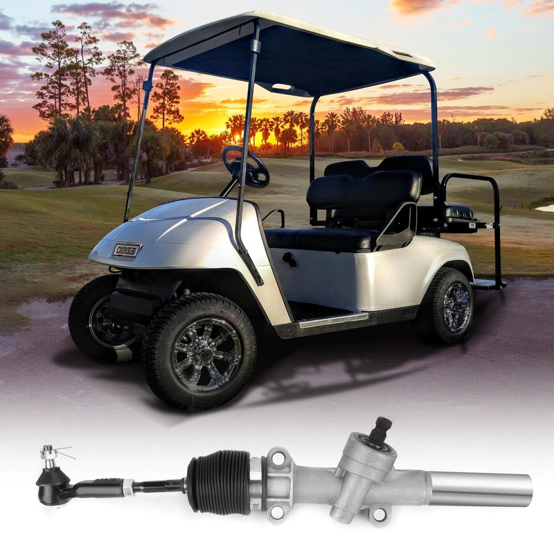 9.99WORLD MALL Steering Rack, Golf Cart Steering Gear Box Assembly for EZGO TXT (2001-UP) Gas/Electric, Replaced Part 70964G01, 70964-G01, with Ball Joint and Latch