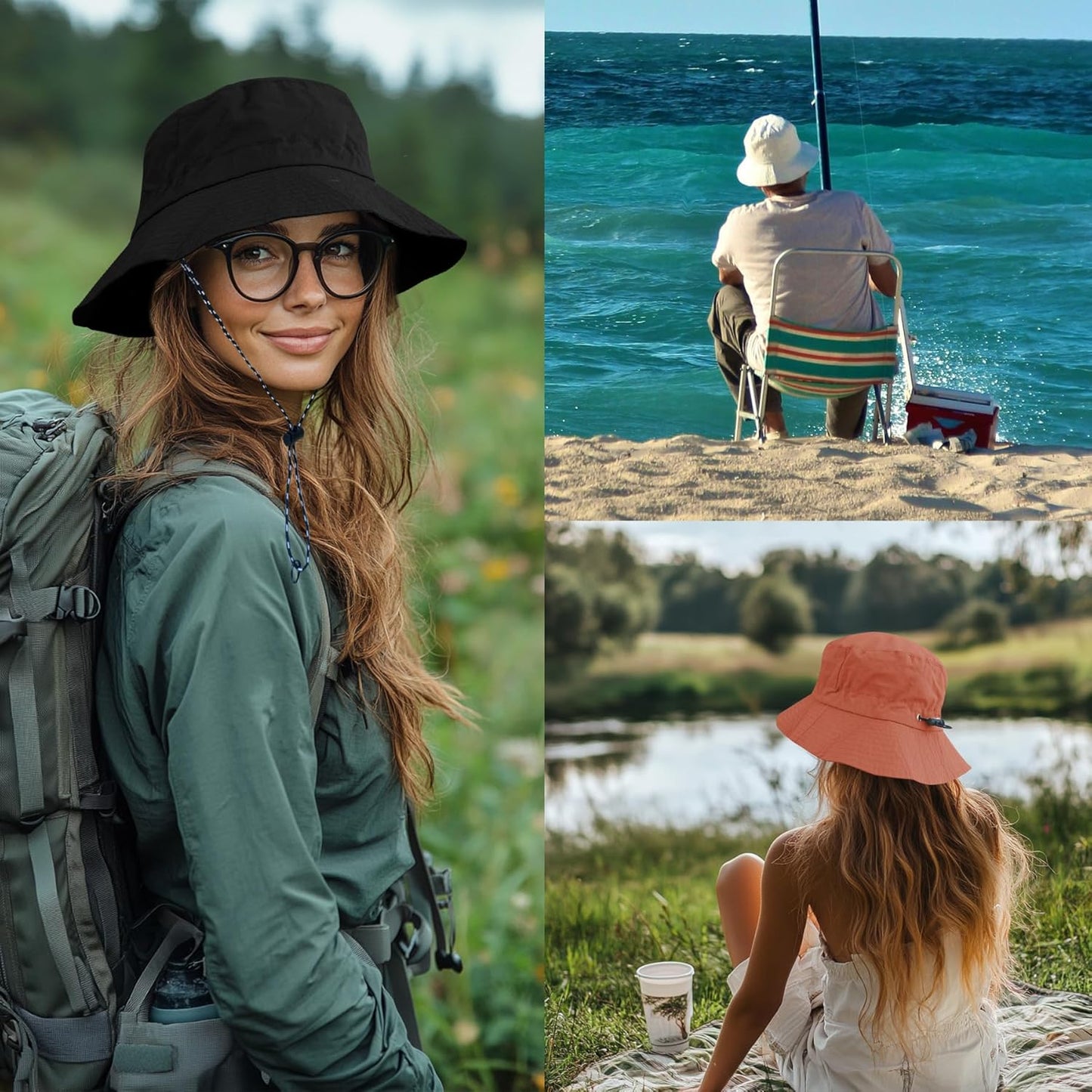 Packable Sun Bucket Hat - UV Protection, Waterproof & Lightweight | Ideal for Hiking & Outdoor Activities