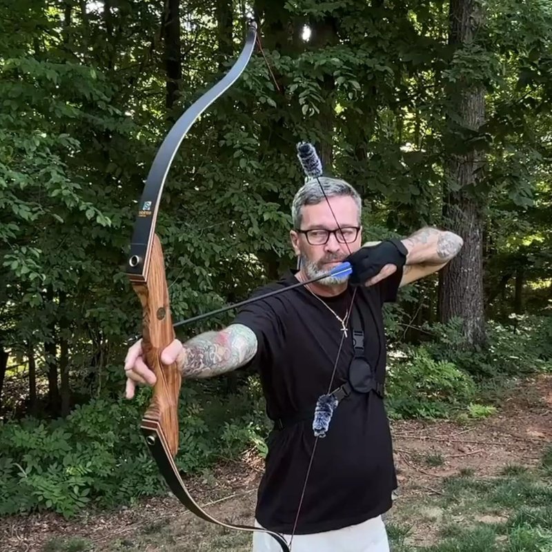 Sanlida Eagle X9 Recurve Bow Set - 58-Inch Wooden Takedown Bow for Adults | 25-60 Lbs, Perfect for Hunting and Practice