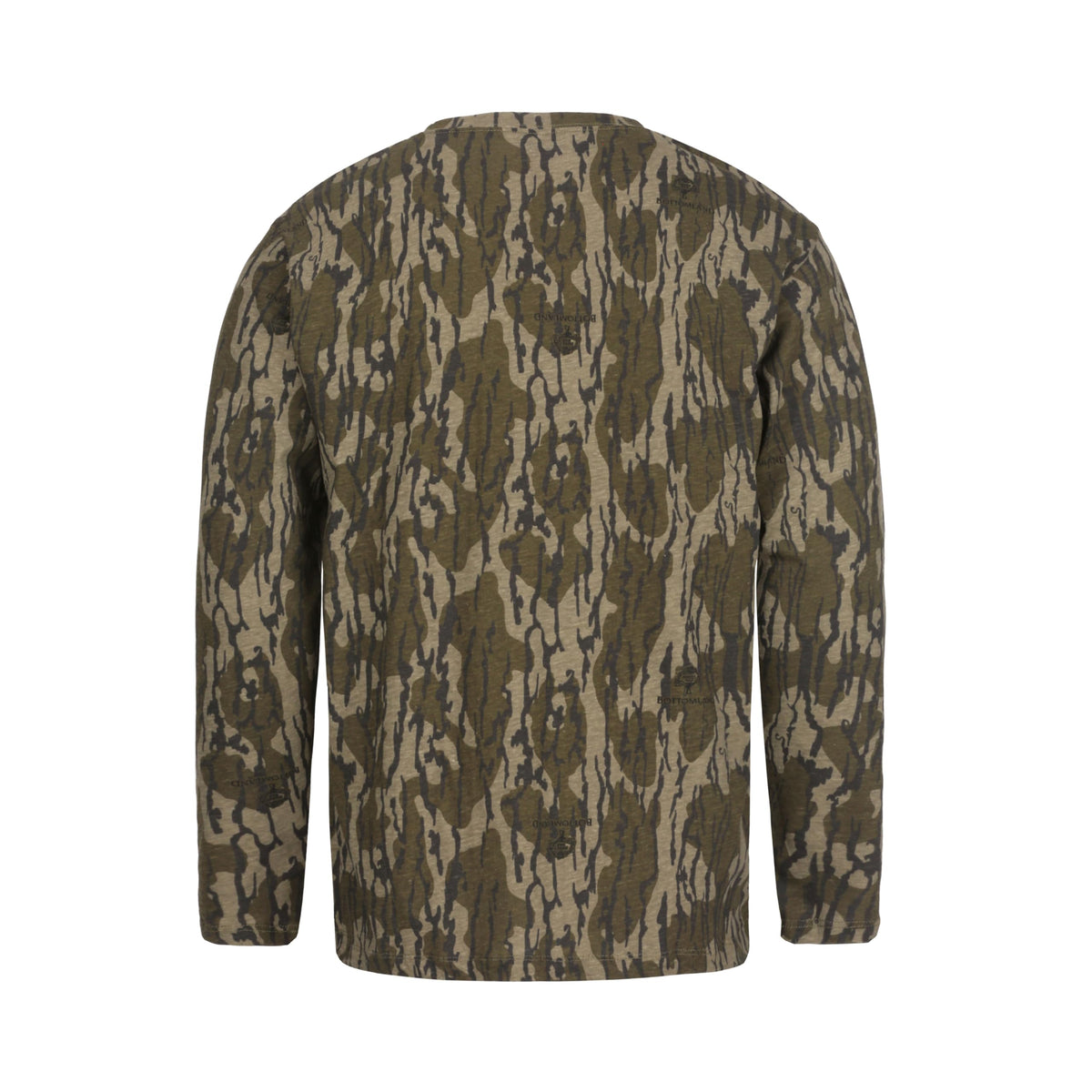 Mossy Oak Youth Long Sleeve Camo Shirt with Pocket | 100% Cotton Crewneck Shirt for Kids | Lightweight & Breathable Hunting Apparel for Boys | Perfect for Hunting, Fishing, Camping & Hiking | Large
