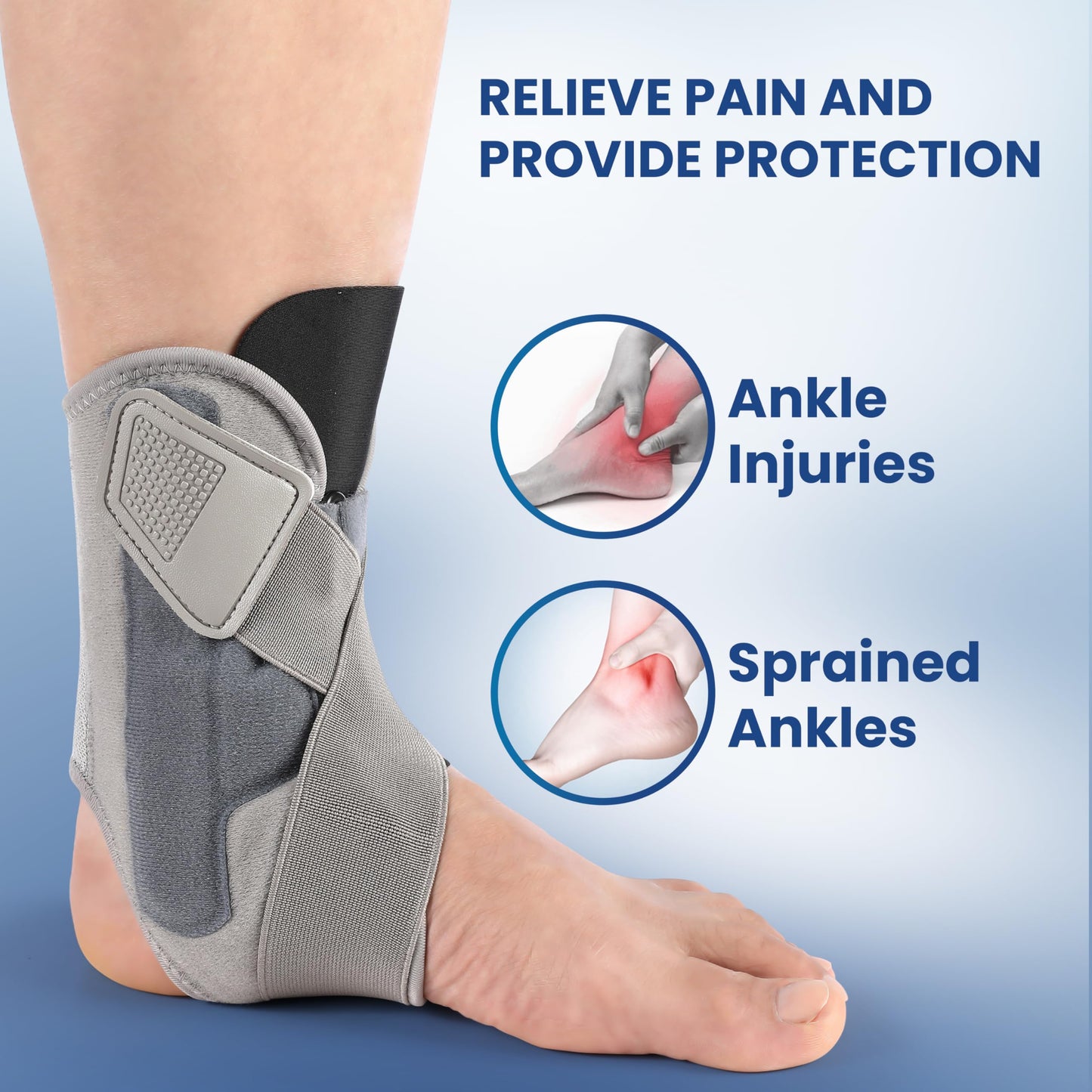 Awkstar Ankle Brace for Women Men, Ankle Support Brace for Injury Recovery, Sprain, Achilles, Tendon, Ankle Support for Women Men with Adjustable Wrap, Ankle Stabilizer for Sports
