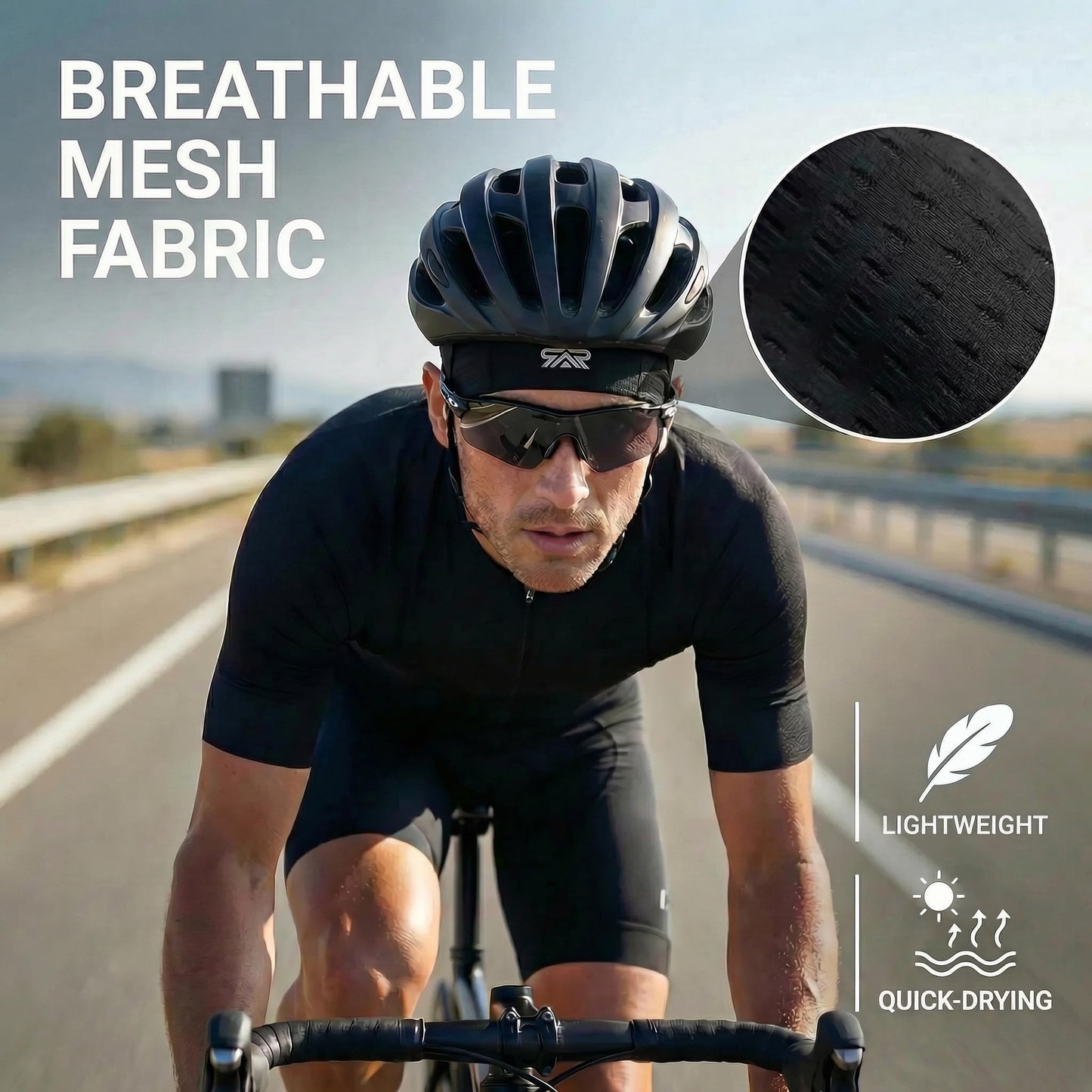 2-Pack Cooling Skull Cap Breathable Mesh Helmet Liner Motorcycle Cycling