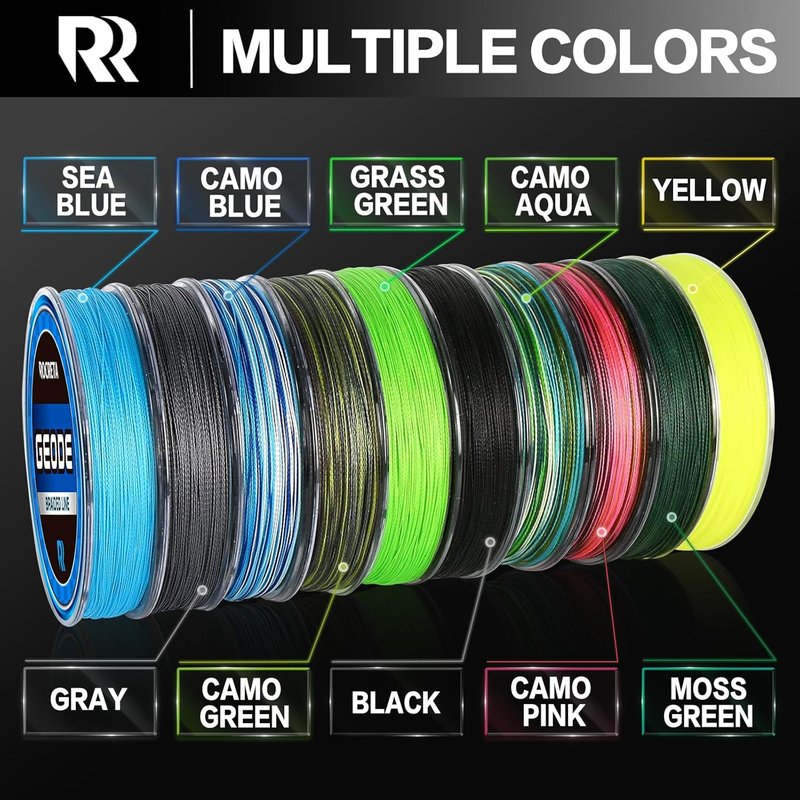 Geode Braided Fishing Line - Super Strong Power Braid for Saltwater & Freshwater | 8-100lb, 150-1000 Yards