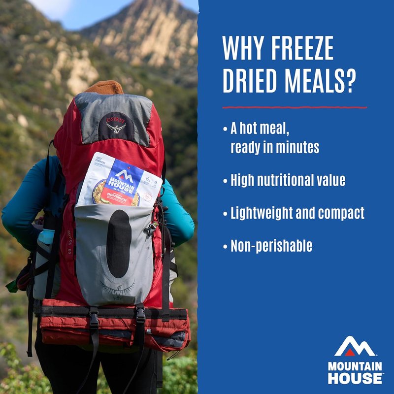 Mountain House Chili Mac with Beef - Freeze-Dried Camping Meal | 4 Servings, 30-Year Shelf Life, 2-Pack