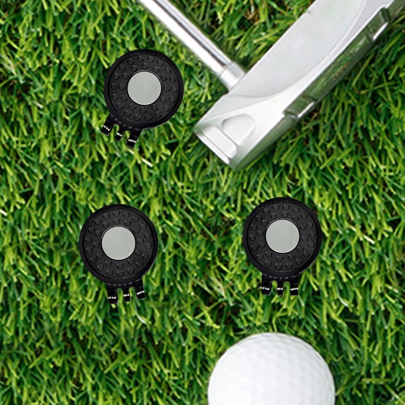 ONEDIGI 12PCS Golf Hat Clips Magnetic Golf Ball Marker Holders for Golf Hats Caps Gloves Nickel-Plated Alloy Clips for Metal Golf Ball Markers Professional Golf Training Aids Accessories (Black)