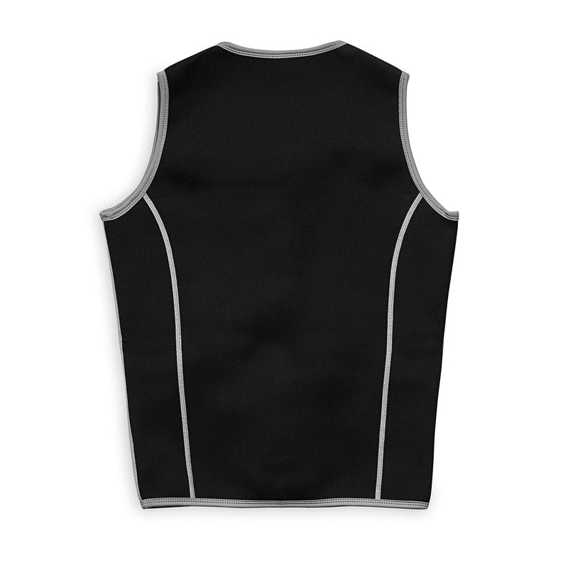 FILA Accessories Men's Sauna Vest - Neoprene Sweat Suit Zipper Tank Top Hot Slimming Body Shaper Waist Trainer for Weight Loss, Running, Walking, Weightlifting, Exercise & Fitness Workouts, Small