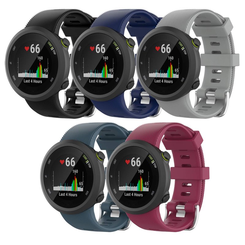 Band for Garmin Forerunner 45 (42mm), Soft Silicone Replacement Watch Band Strap for Garmin Forerunner 45S (39mm) / Swim 2 Smart Watch (No Tracker)
