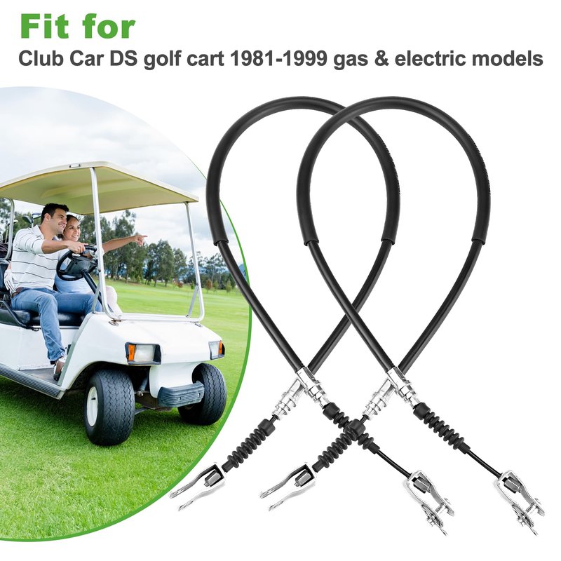 10L0L Golf Cart Brake Cable for Club Car DS 1981-1999 Gas & Electric, 42 Inch Driver and Passenger Side, OEM# 1011125 1011403 1016761-01