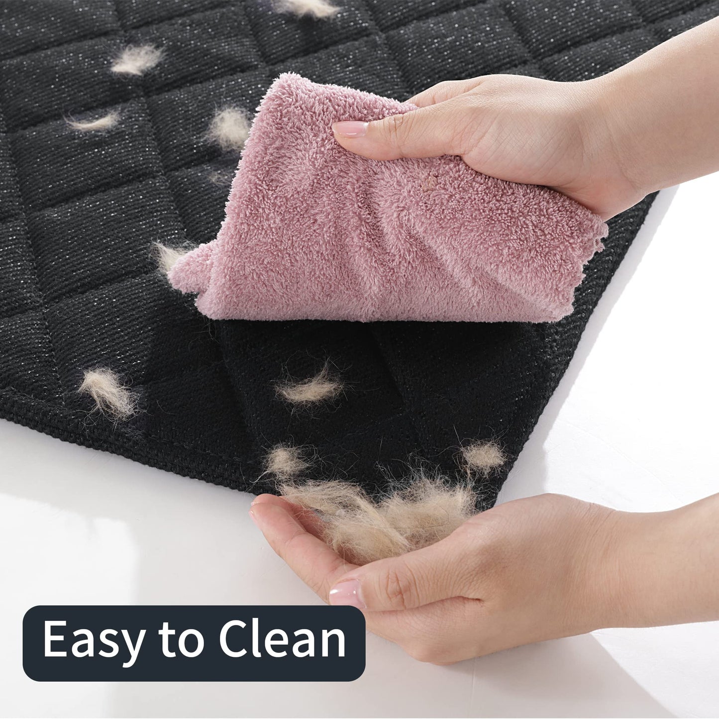 MABOZOO Indestructible Dog Bed - Chew Proof Crate Pad, Machine Washable Quilted Mat for Aggressive Chewers, Durable for Medium Dogs, Black Kennel Pad (22x35 in)