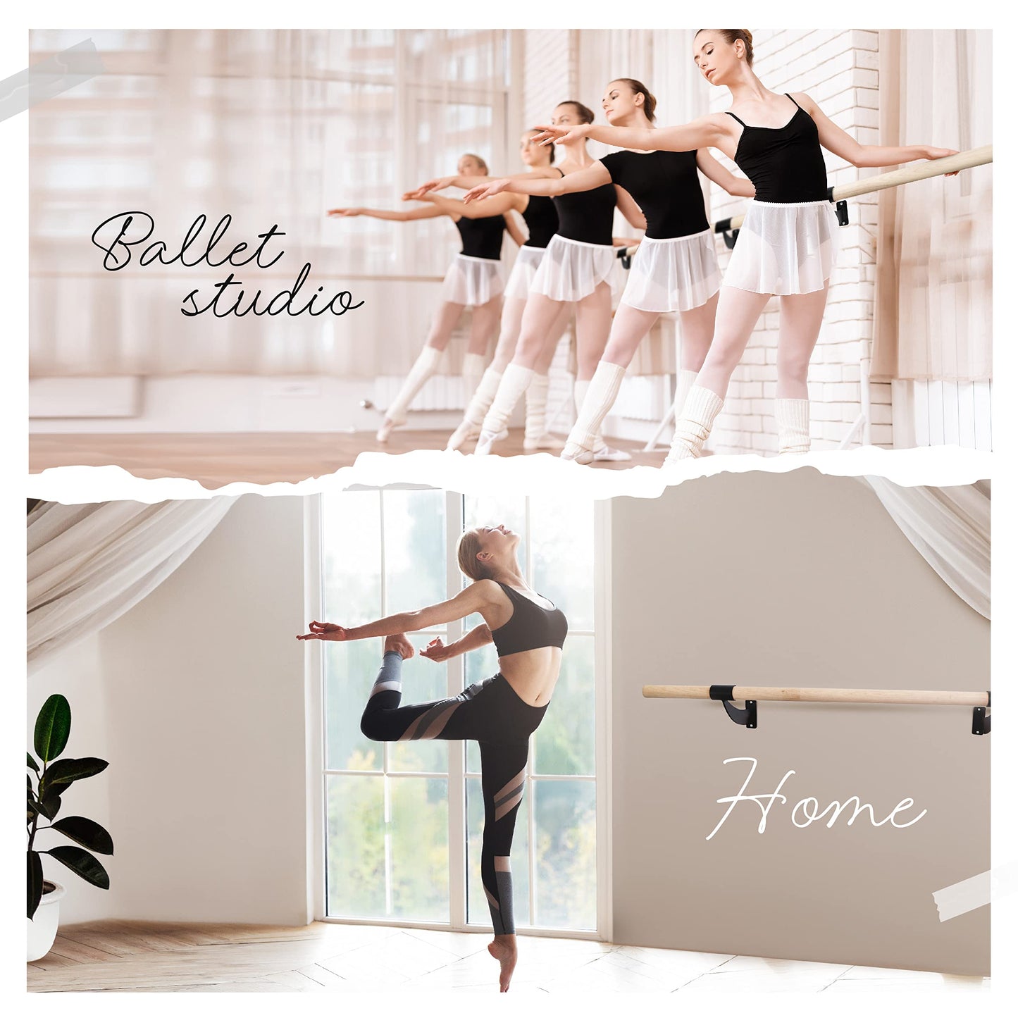 Yes4All Single Bar Wall Mount Ballet Barre