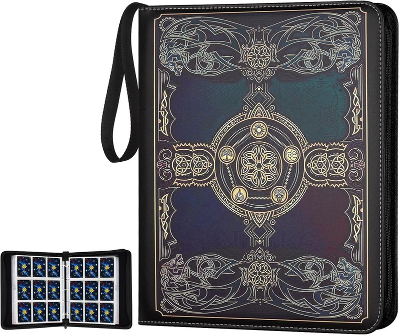 Premium Card Binder for MTG & Trading Cards - 720 Double-Sided Pocket Collector Album | Black Purple