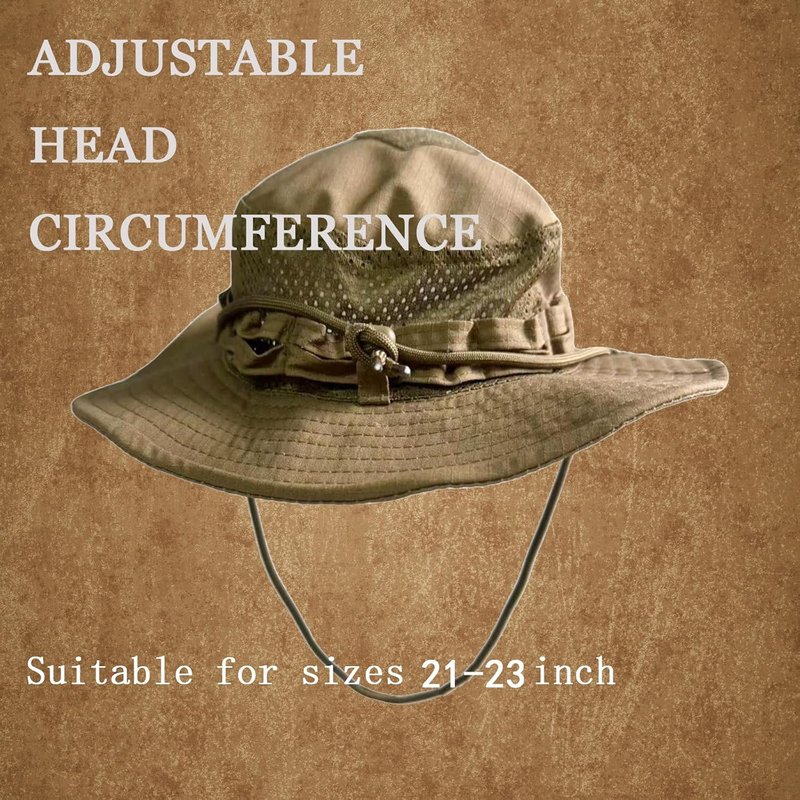 Breathable Sun Hat - Unisex Bucket Boonie Cap for Fishing, Safari, Hiking & Camping | Lightweight & UV Protection