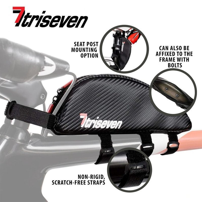 TriSeven Triangle Frame Pouch - Bikepacking Touring Bag - Black