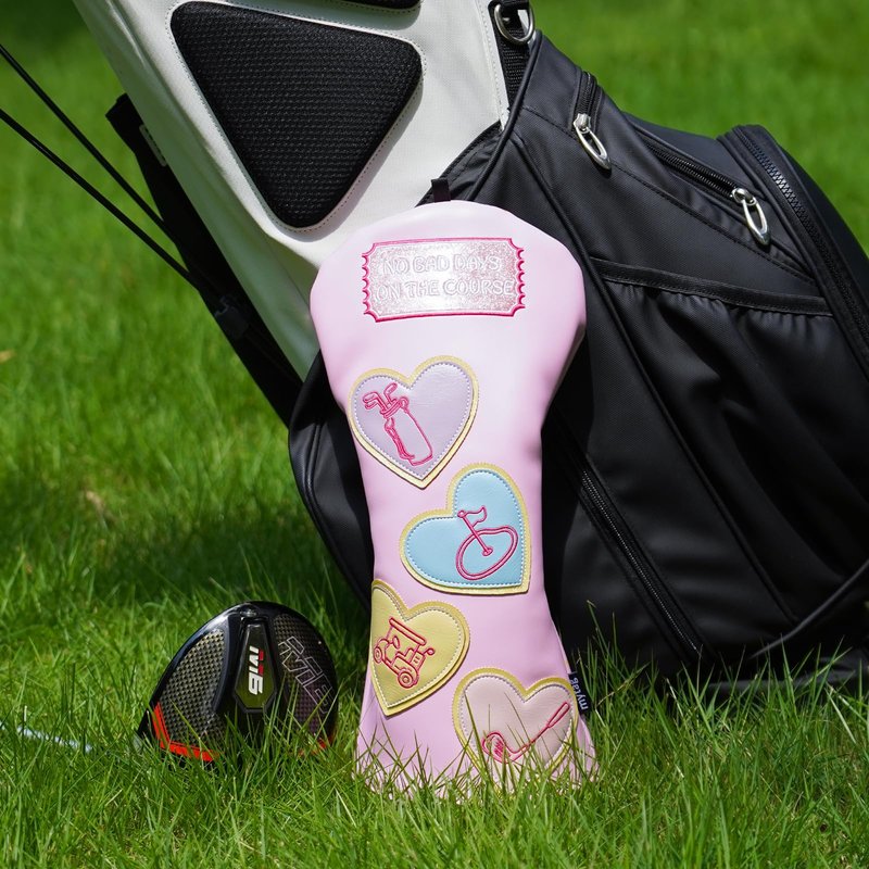 mytag Pink Driver Headcover, No Bad Days On The Course Golf Driver Head Cover for Women Girls