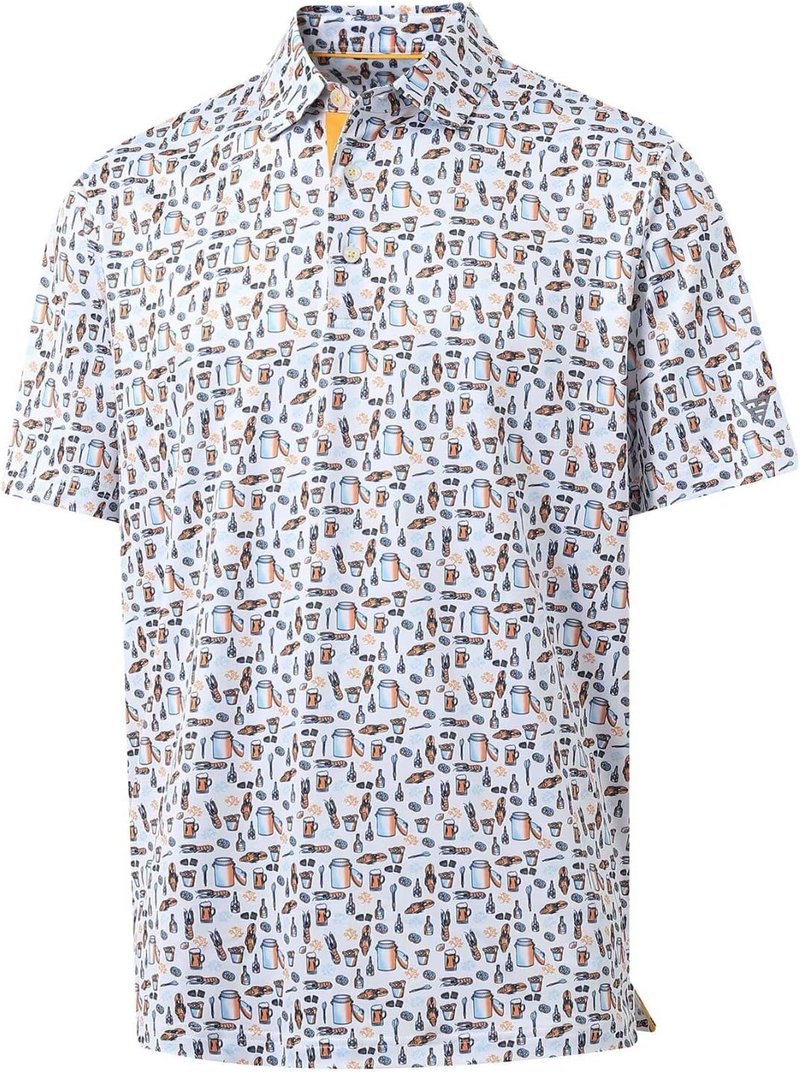 Mens Golf Shirt - Short Sleeve Moisture-Wicking Polo with Performance Patterns | Dry Fit Design