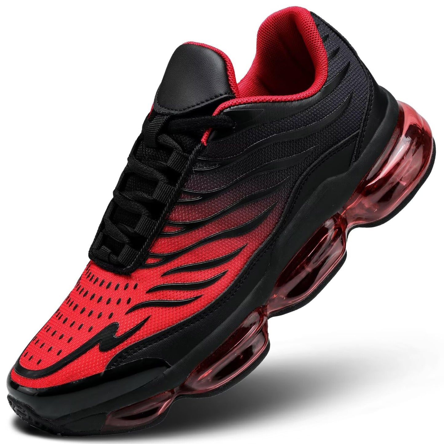 Socviis Mens Air Running Shoes Non Slip Workout Casual Sport Walking Shoes Basketball Sneakers Fashion Tennis Fitness Trainers Red