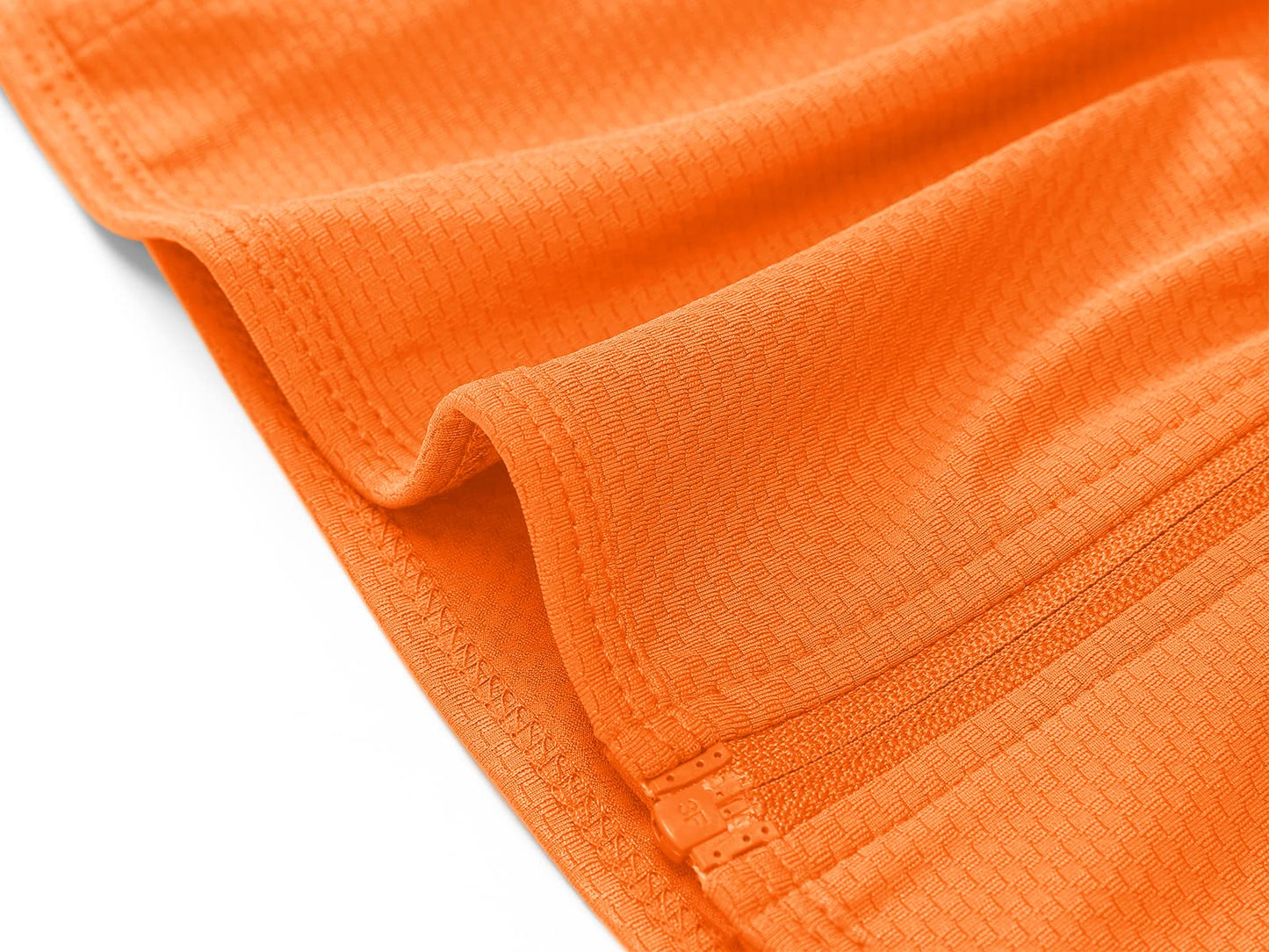 MAGCOMSEN Women's Long Sleeve Jackets Full Zip Lightweight UV Protection Hiking Shirts Athletic Jacket with Pockets Orange L
