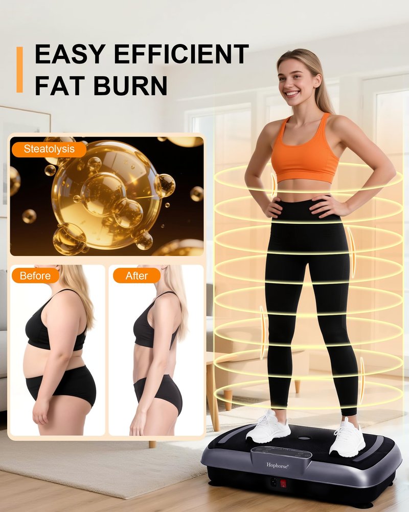 Vibration Plate Machine,180 Speeds Shake Plate for Lymphatic Drainage Weight Loss, Vibrating Fitness Platform 460LB Capacity Whole Body Workout with Bluetooth Home Exercise Gym Equipment for Women Men