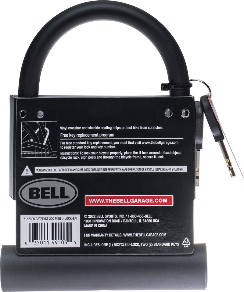 Bell Catalyst 200 Mini Bicycle U-Lock
