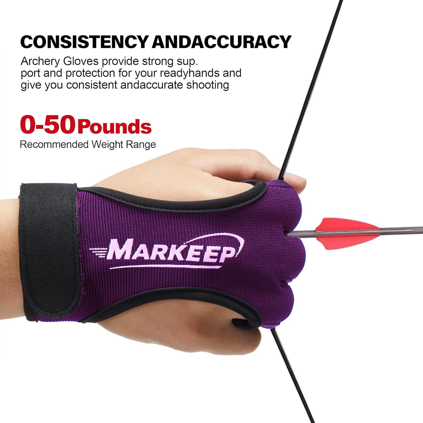 Archery Gloves - 3-Finger Leather Shooting Guard for Youth & Adults | 2 Pack Protective Gear