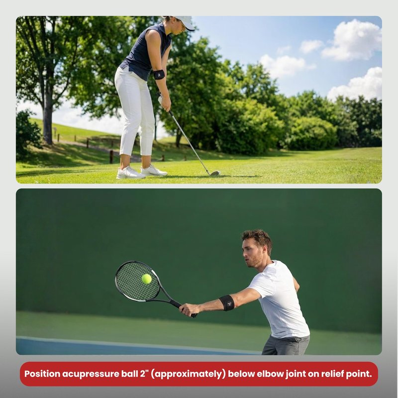 Thera Point Elbow Brace Support Strap, Tennis Elbow and Golfer’s Elbow Relief, Compression Band for Sports Injury Recovery (Large/X-Large 10" - 12")