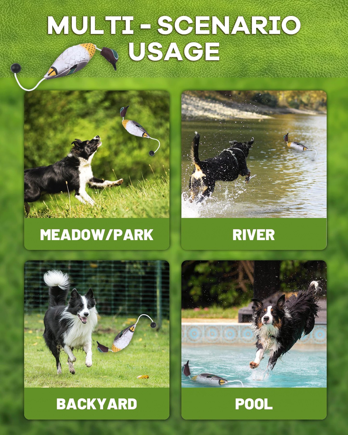 gardmate Duck Dummy Bumper Toys for Hunting Retriever Dog Training, Training Dummy with Floating and Tear-Resistant Design for Water and Land Retrieval Training