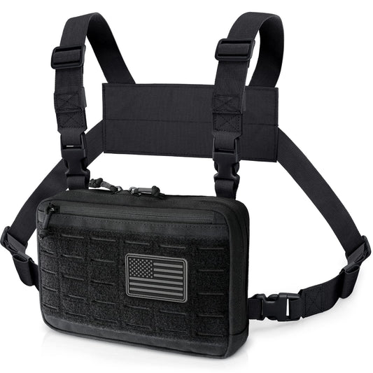 WYNEX Tactical Chest Rig Bag of Laser Cut Design, Molle Chest Pouch Utility Recon Kit Bag Tactical Chest Pack Bag