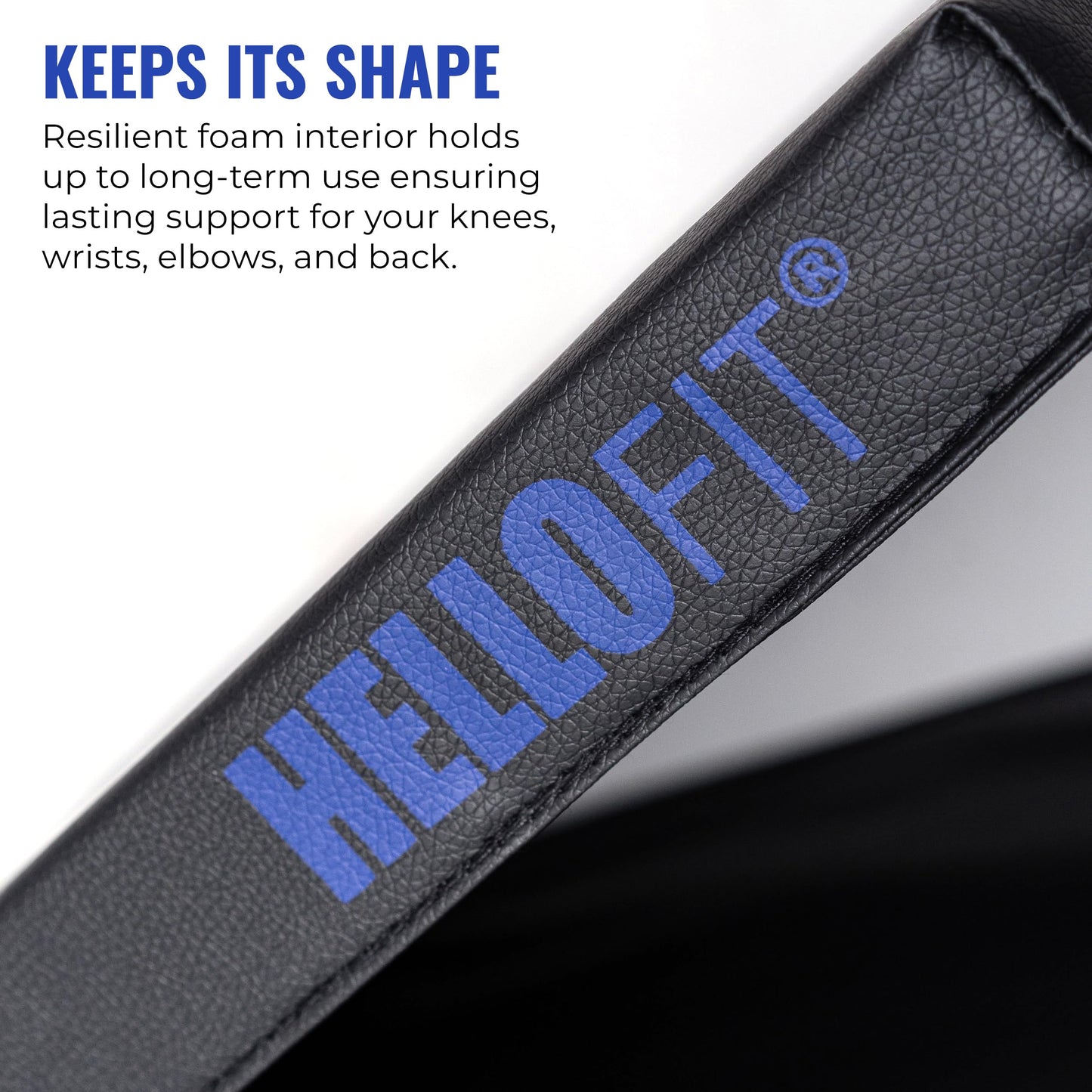 Hello Fit 2 Pack Folding Exercise Mat With Handles, 72"x24"x1.5", Black